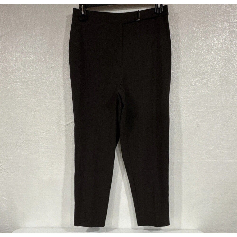 Worthington Petite Stretch Casual Work Pants Brown 14P Polyester Rayon Spandex ￼